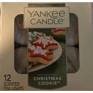 Yankee Candle CHRISTMAS COOKIE Scented 12 Tea Light Candles New Discontinued